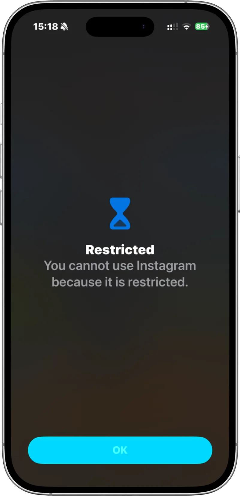 Hello Mumma blocking a selected social media app